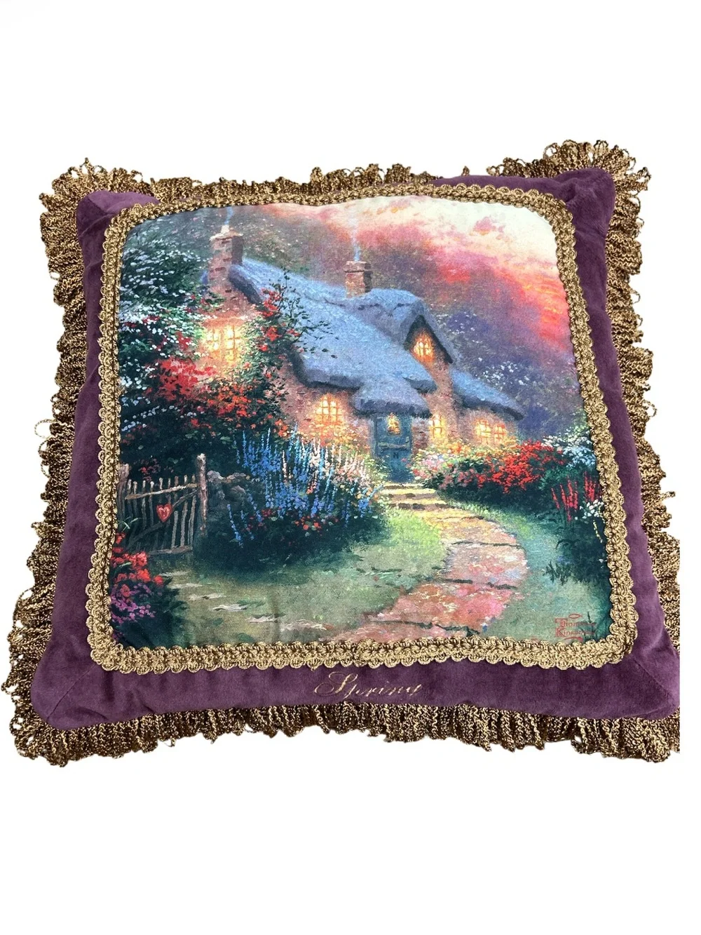 2008 Thomas Kinkade “Season of Splendor” Decorative Pillows Set of 4